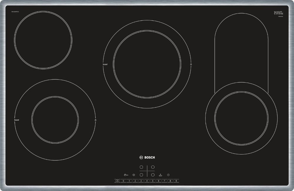 Bosch Kochfeld Glaskeramik PKC845FP1D - Edelstahl